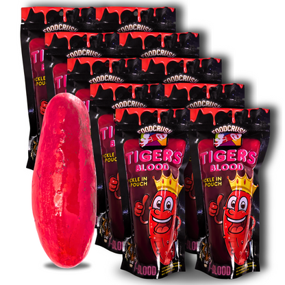 SOLD OUT-12 Pack Tiger's Blood Pickles ONLY - Wholesale, Bulk, Party Bundle