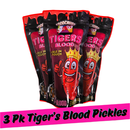 Food Crush Tiger's Blood Pickle in a Pouch 3pk