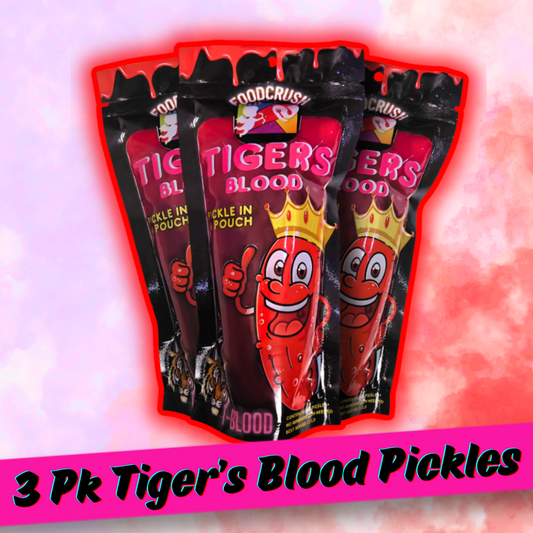 Food Crush Tiger's Blood Pickle in a Pouch 3pk