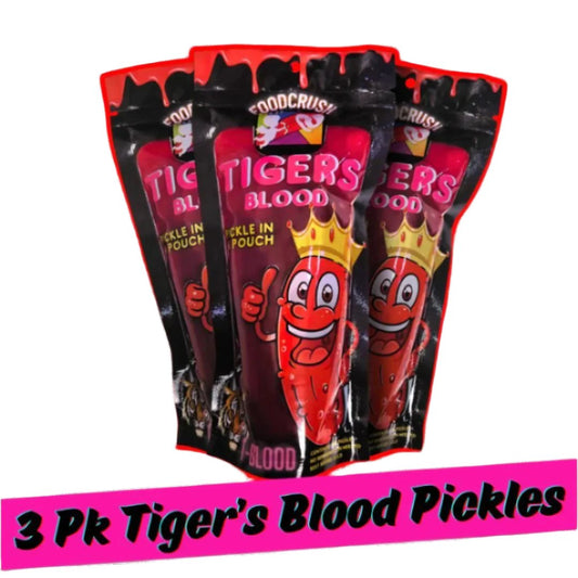 Tigers Blood Pickle in a Pouch 3 Pack