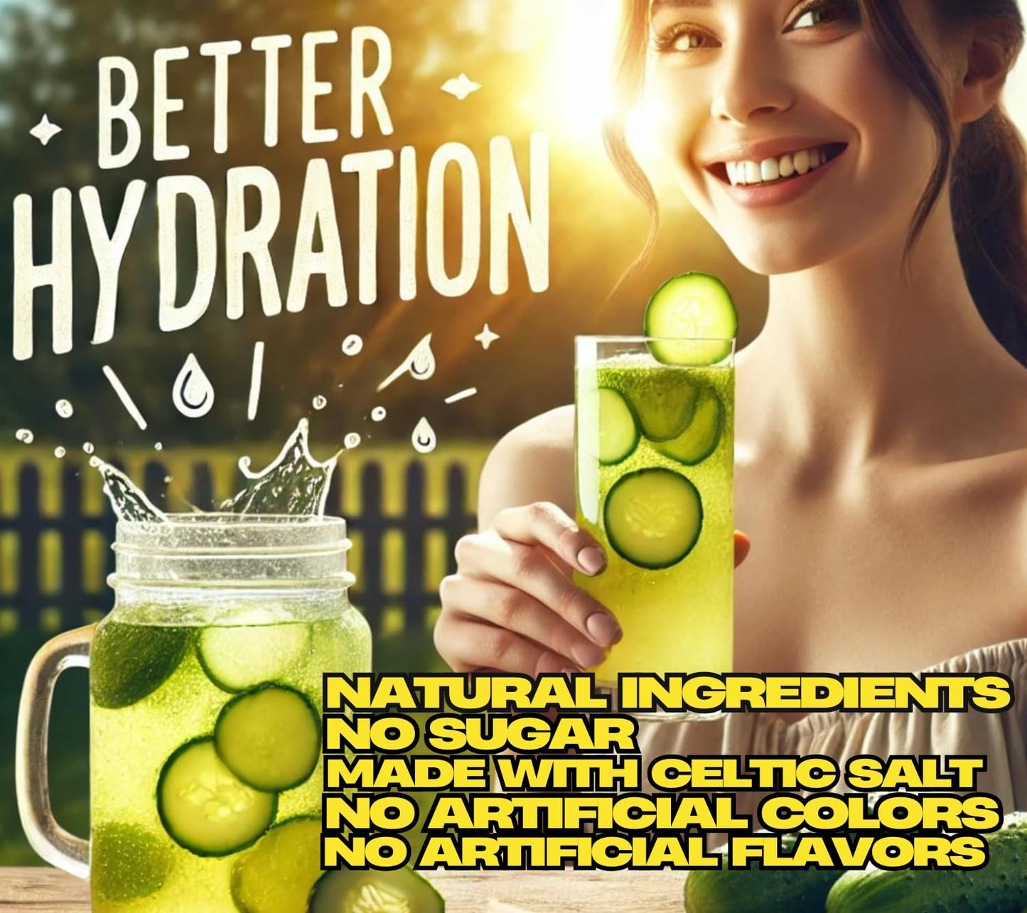 Electric Pickle Drink With Celtic Salt-Relieves Cramps & Dehydration-Electrolyte Hydration Formula Sports Drink-Dill Pickle Juice For Leg Cramps-0 Sugar 0 Carbs -Electrolytes-32 shots-Liquid Daily IV