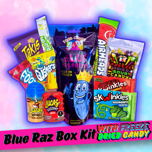 Blue Raz Pickle Kit Box w/ 2oz Freeze Dried Sour Candy